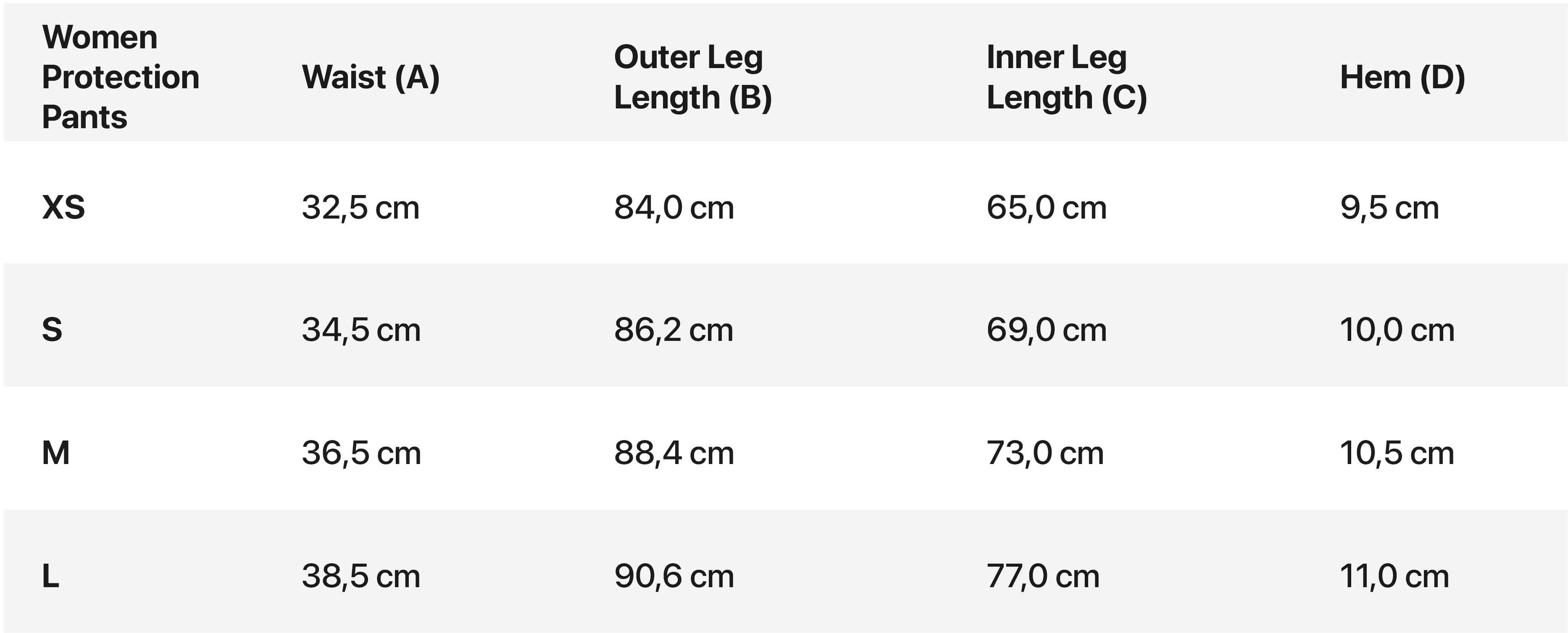 Women Protection Pants Support Center